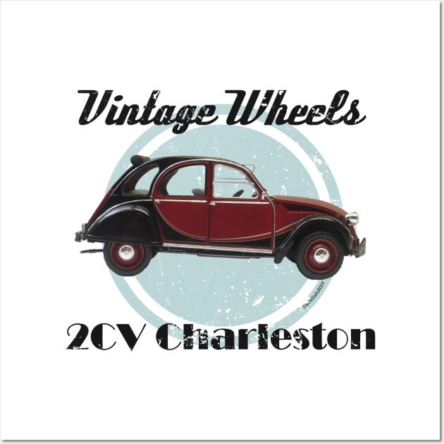 Vintage Wheels - Citroën 2CV Charleston Wall Art by DaJellah